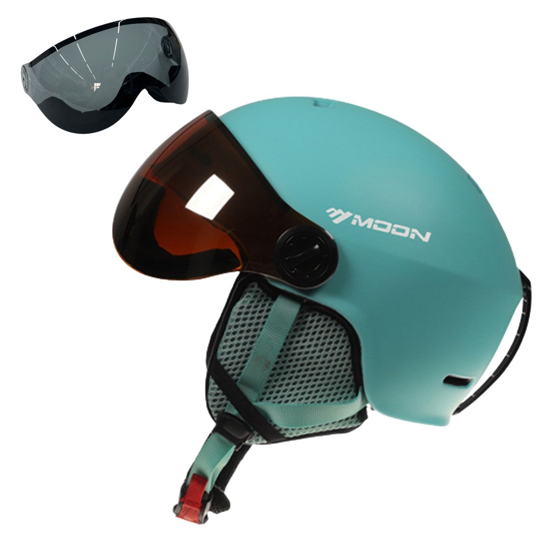 MoonPro Elite Ski and Snowboard Helmet With Integrated Visor