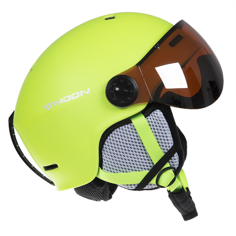 MoonPro Elite Ski and Snowboard Helmet With Integrated Visor